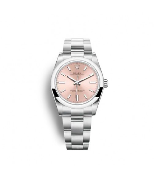 Copy Rolex Oyster Perpetual 34 Pink Dial Oyster Watch