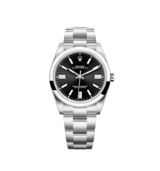 Copy Rolex Oyster Perpetual 41 Bright Black Dial Oyster Watch