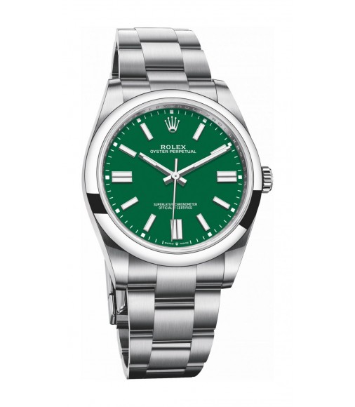 Copy Rolex Oyster Perpetual 41 Green Dial Oyster Watch