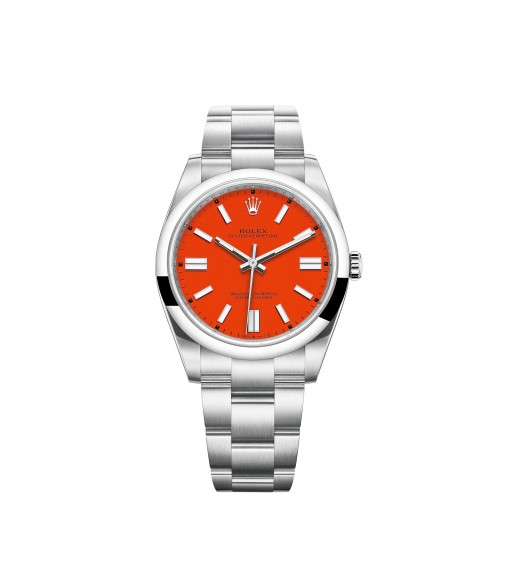 Copy Rolex Oyster Perpetual 41 Coral Red Dial Oyster Watch