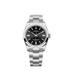 Copy Rolex Oyster Perpetual 36 Bright Black Dial Oyster Watch
