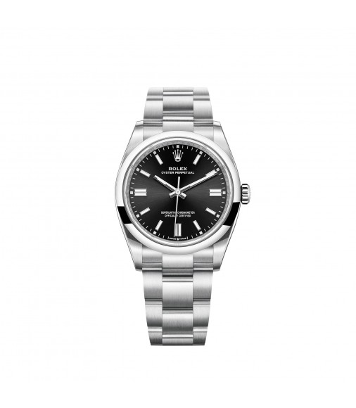 Copy Rolex Oyster Perpetual 36 Bright Black Dial Oyster Watch