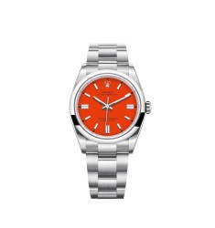 Copy Rolex Oyster Perpetual 36 Coral Red Dial Oyster Watch
