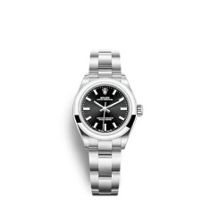 Copy Rolex Oyster Perpetual 28 bright black dial Watch
