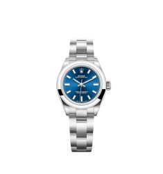 Copy Rolex Oyster Perpetual 28 bright blue dial Watch