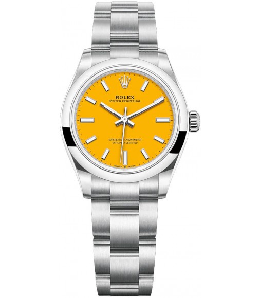 Copy Rolex Oyster Perpetual 31 yellow dial Watch