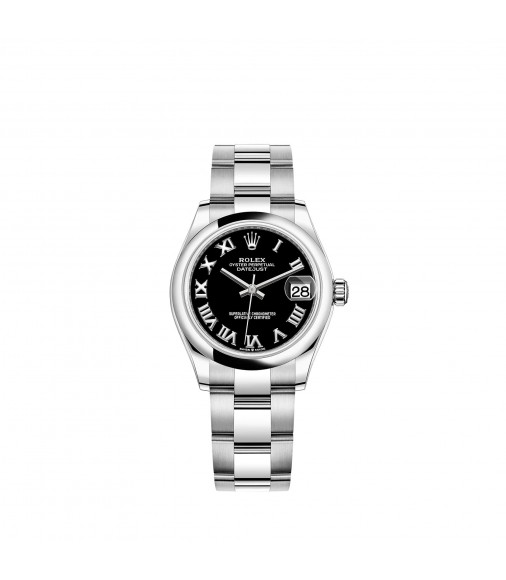 Copy Rolex Datejust 31 Oystersteel bright black dial Watch