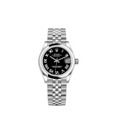 Copy Rolex Datejust 31 Oystersteel bright black dial Watch