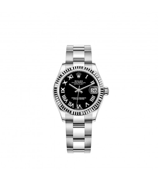Copy Rolex Datejust 31 White Rolesor bright black dial Watch