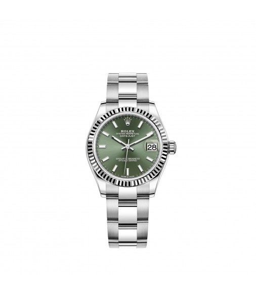 Copy Rolex Datejust 31 White Rolesor mint green dial Watch