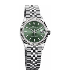 Copy Rolex Datejust 31 White Rolesor green dial Jubilee Watch