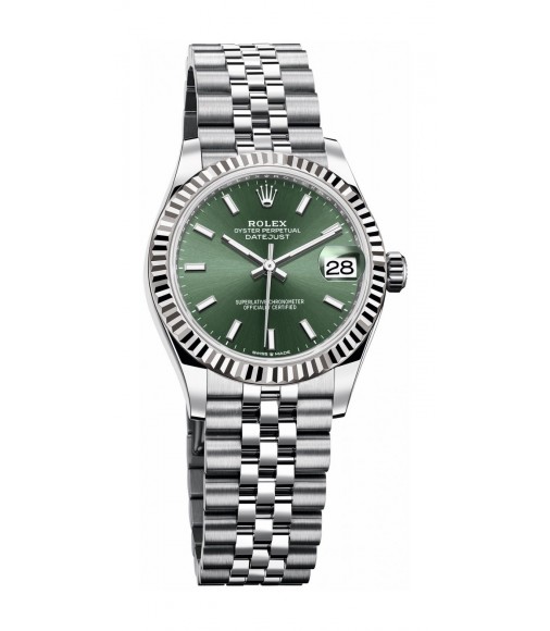 Copy Rolex Datejust 31 White Rolesor green dial Jubilee Watch