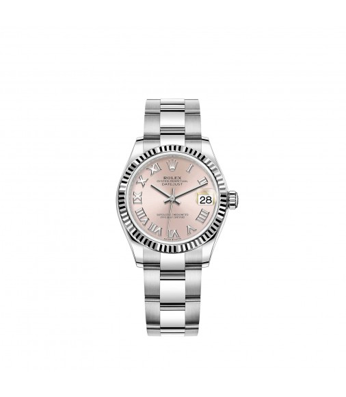 Copy Rolex Datejust 31 White Rolesor pink dial Oyster Watch