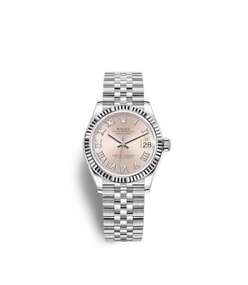 Copy Rolex Datejust 31 White Rolesor pink dial Jubilee Watch