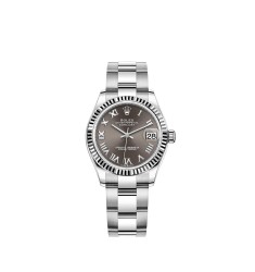 Copy Rolex Datejust 31 White Rolesor dark grey dial Oyster Watch