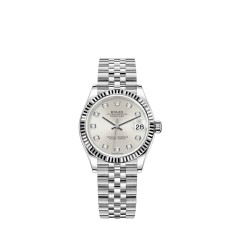 Copy Rolex Datejust 31 White Rolesor diamond-set dial Jubilee Watch