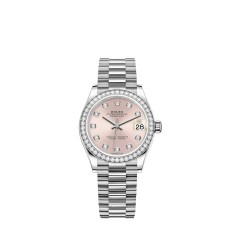 Copy Rolex Datejust 31 white gold pink dial President Watch