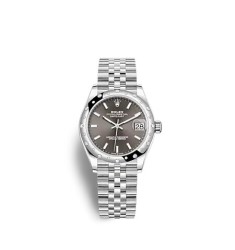 Copy Rolex Datejust 31 White Rolesor dark grey dial Jubilee Watch