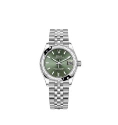 Copy Rolex Datejust 31 White Rolesor mint green dial Jubilee Watch