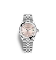 Copy Rolex Datejust 31 White Rolesor pink dial Jubilee Watch