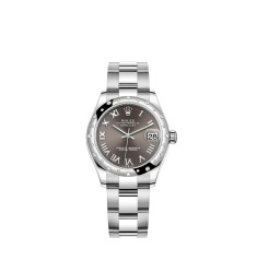 Copy Rolex Datejust 31 White Rolesor dark grey dial Oyster Watch