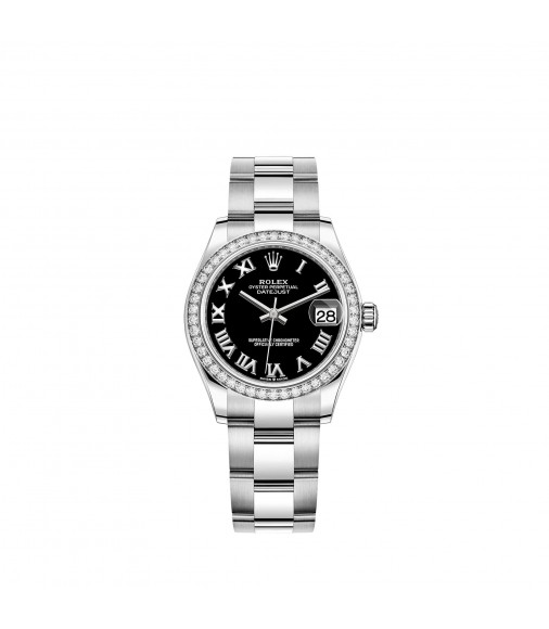 Copy Rolex Datejust 31 White Rolesor black dial Oyster Watch