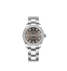 Copy Rolex Datejust 31 White Rolesor dark grey dial Oyster Watch