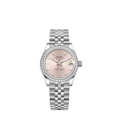 Copy Rolex Datejust 31 White Rolesor pink dial Jubilee Watch