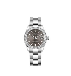 Copy Rolex Datejust 31 White Rolesor dark grey dial Oyster Watch