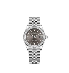 Copy Rolex Datejust 31 White Rolesor dark grey dial Jubilee Watch