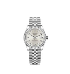 Copy Rolex Datejust 31 White Rolesor silver diamond-set dial Jubilee Watch