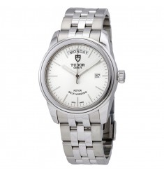 Copy Tudor Glamour Day Date Steel / Jacquard Silver / m56000-0005