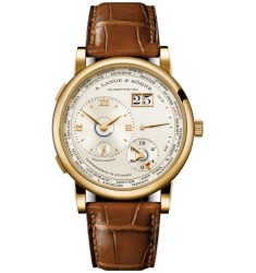 Fake A. Lange & Sohne Lange 1 Time Zone Yellow gold 136.021 with champagne colour dial