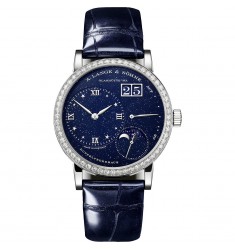 Copy A. Lange & Söhne Little Lange 1 Moon Phase White Gold with Diamond Bezel 182.886