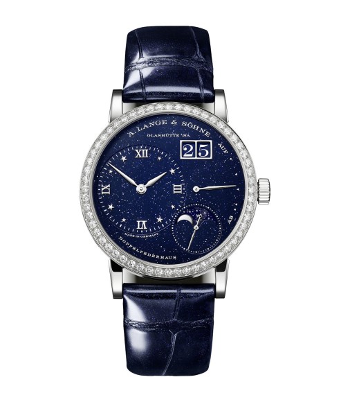 Copy A. Lange & Söhne Little Lange 1 Moon Phase White Gold with Diamond Bezel 182.886