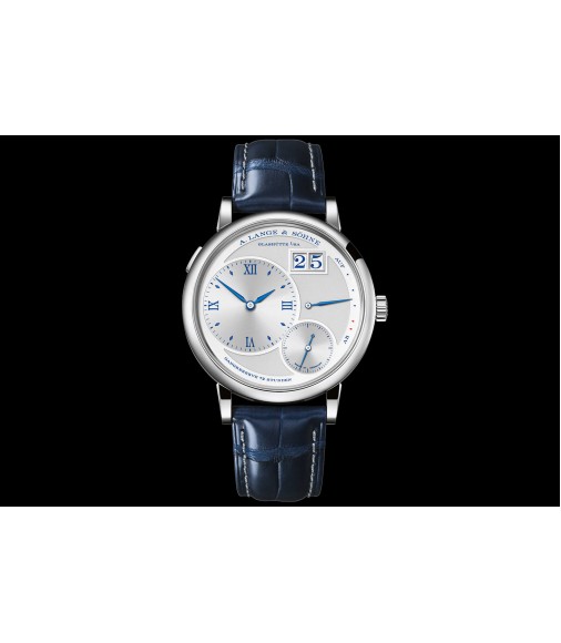 Fake A. Lange and Sohne Lange 1 25th Anniversary 191.066 18k WG Half Hunter LIMITED