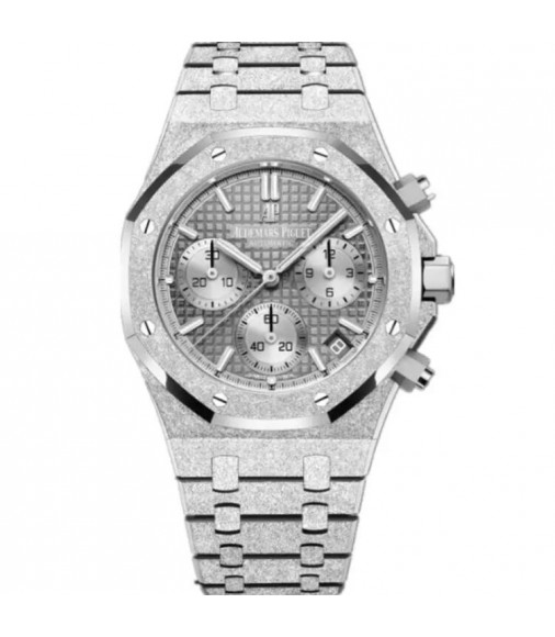 Copy Audemars Piguet Royal Oak Chronograph 41 Frosted White Gold 26239BC.GG.1224BC.01