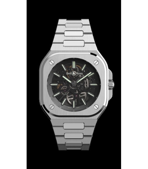 Fake Bell & Ross Br 05 Skeleton Nightlum 40mm BR05A-BL-SK-ST