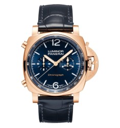 Fake Panerai Luminor Chrono Goldtech Blu Notte PAM01111