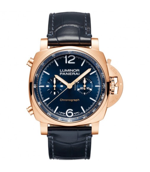 Fake Panerai Luminor Chrono Goldtech Blu Notte PAM01111