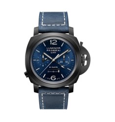 Fake Panerai Luminor Chrono Monopulsante 8 Days GMT Blu Notte PAM01135 replica