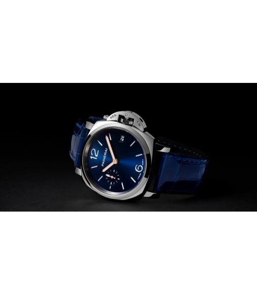 Fake Panerai Luminor Due Piccolo Due Steel 38mm Blue Dial