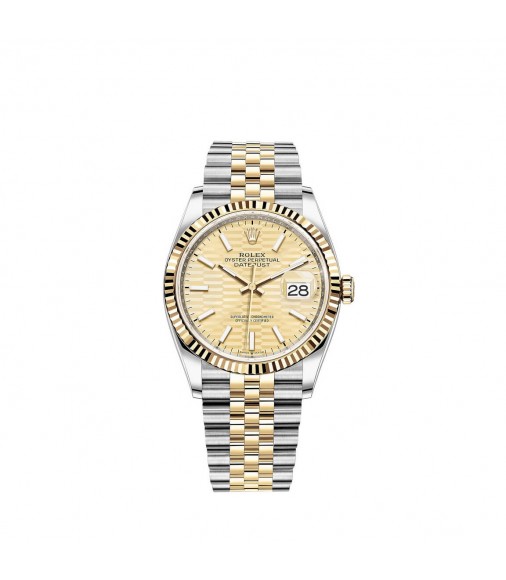 Replica Rolex Datejust 36 Rolesor combination of Oystersteel and 18 ct yellow gold M126233-0039