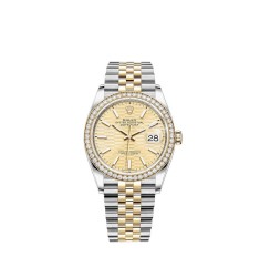 Copy Rolex Datejust 36 Yellow Rolesor combination of Oystersteel gold M126283RBR-0025 Watch