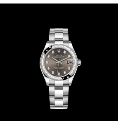 Fake Rolex Datejust 31 combination of Oystersteel and 18 ct white gold M278344RBR-0007