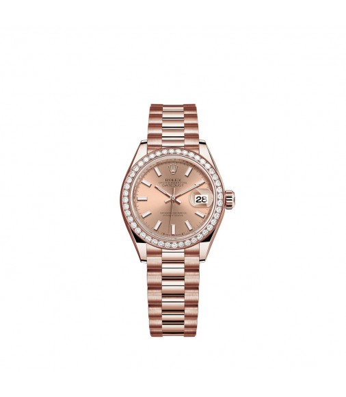 Copy Rolex Lady-Datejust Watch 18 ct Everose gold M279135RBR-0025