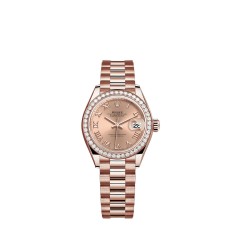 Replica Rolex Lady-Datejust 18 ct Everose gold M279135RBR-0027 Watch