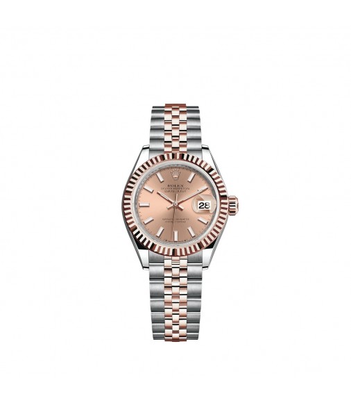 Replica Rolex Lady-Datejust Everose Rolesor Oystersteel 18 ct gold M279171-0023 Watch
