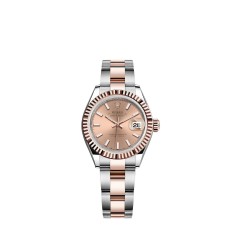 Copy Rolex Lady-Datejust Rolesor Oystersteel 18 ct Everose gold M279171-0024