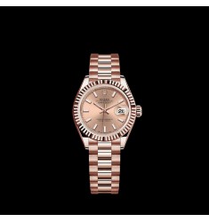 Copy Rolex Lady-Datejust 18 ct Everose gold - M279175-0025 Watch